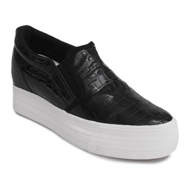 Sneakers Laquées Sur Compensée KB-125 Noir le noir 2