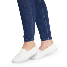 Baskets à enfiler en Lycra HB-1 blanches 1