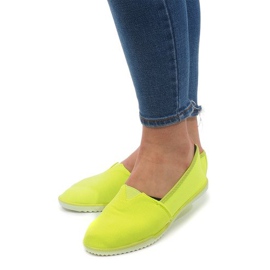 Baskets à enfiler en Lycra PT7205 jaunes 1