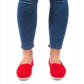 Baskets à enfiler en Lycra 8525 rouges 1