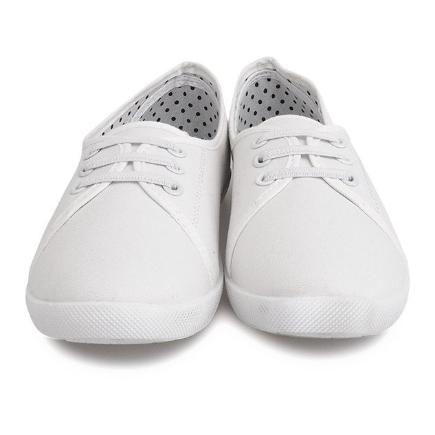 Baskets Nouées Slip On BE43 Blanc blanche 1