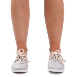 Baskets à lacets argentées VT79-3 gris 2