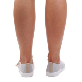 Baskets à lacets argentées VT79-3 gris 1