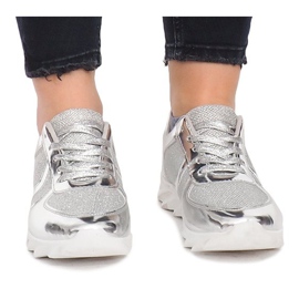 Baskets de sport B8890-1 Argent gris 1