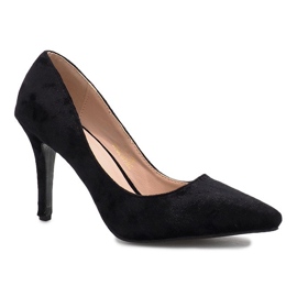 Escarpins en velours noir de Francine le noir 1