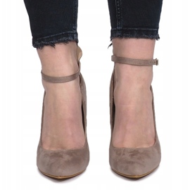 Escarpins kaki sur un talon Heaven multicolore vert 1