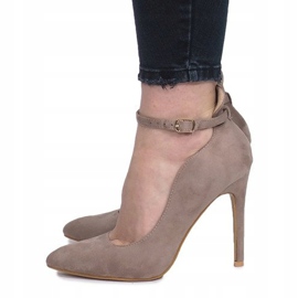 Escarpins kaki sur un talon Heaven multicolore vert 3