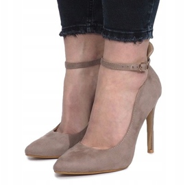 Escarpins kaki sur un talon Heaven multicolore vert 4