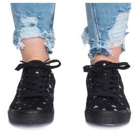 Baskets noires à étoiles bretonnes le noir 1