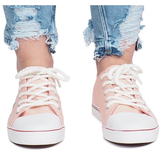 Baskets ajourées roses Lavso 1