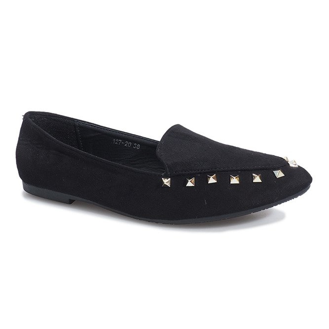 Slip-ons noirs avec clous Hawen le noir 1