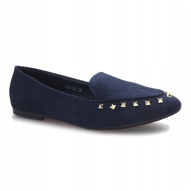 Slip-ons bleu marine avec clous Hawen 1