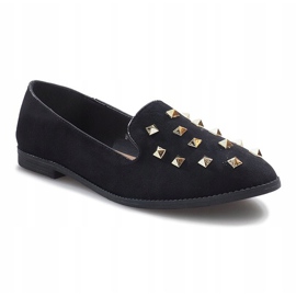 Chaussures à enfiler noires avec clous Lords le noir 1