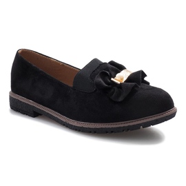 Chaussures à enfiler noires avec un nœud Pearl Inside le noir 1