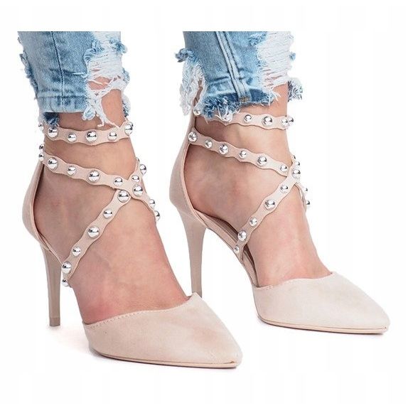 Sandales à talons beiges B-50 1