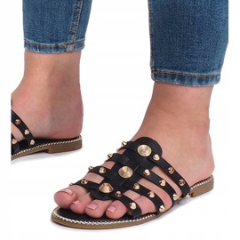Chaussons noirs à clous Rabelle le noir 2