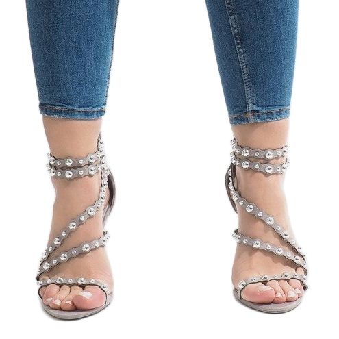 Talons ouverts gris LE042P 2