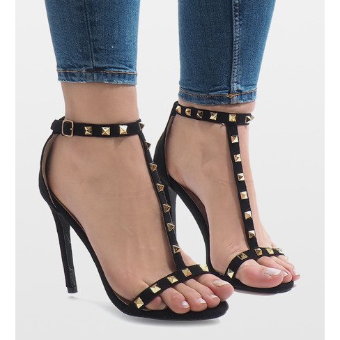 Sandales noires à talons hauts FB-31 2