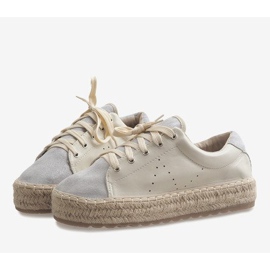 Espadrilles grises à lacets LX-07 3