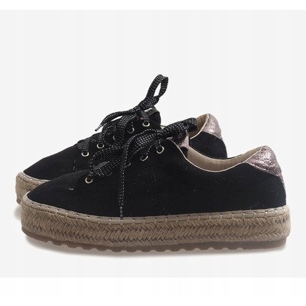 Espadrilles noires à lacets BB01P le noir 2