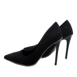 Escarpins en daim noir P-6378 le noir 3