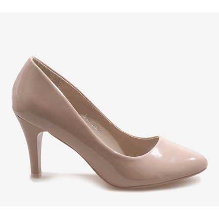 Escarpins classiques B-42 laqués beiges 2