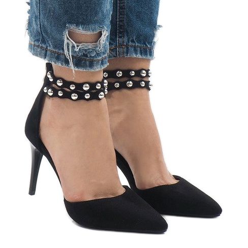 Sandales noires à talons hauts B-51 1