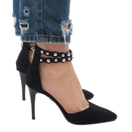 Sandales noires à talons hauts B-51 le noir 2