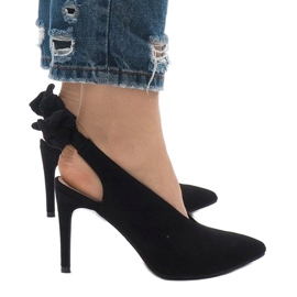 Escarpins LB-330 en daim noir le noir 3
