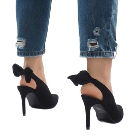 Escarpins LB-330 en daim noir le noir 4