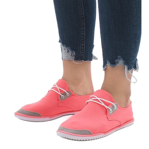 Baskets à enfiler en lycra rose 288-86 multicolore 1