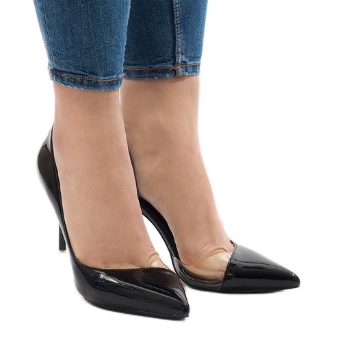 Escarpins asymétriques vernis noir GH11541 le noir 2