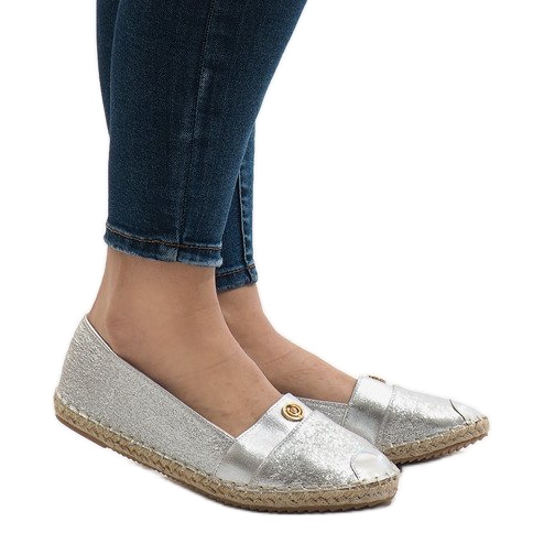 Espadrilles argentées GFXWFD2 gris 1