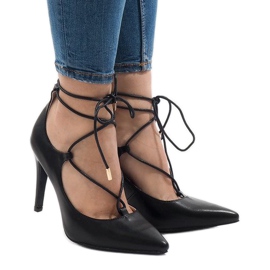 Escarpins noirs sur talon 4524-1A le noir 2