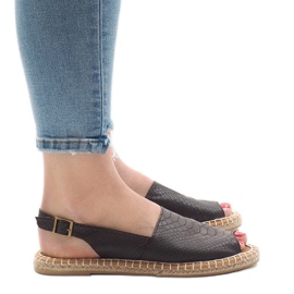 Sandales espadrilles marron B218 brun 1 Sandales espadrilles marron B218 brun 1
