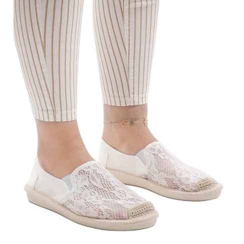 Espadrilles blanches, jean LS701 1