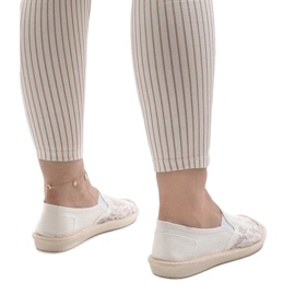 Espadrilles blanches, jean LS701 3