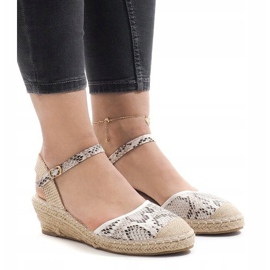 Sandales compensées serpent espadrilles LLI-3M88-51 multicolore 1