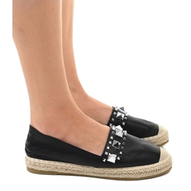 Espadrilles noires à clous 1706 le noir 3
