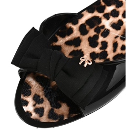 Ballerines en caoutchouc mélisse noir avec nœud DD506-1 le noir 2