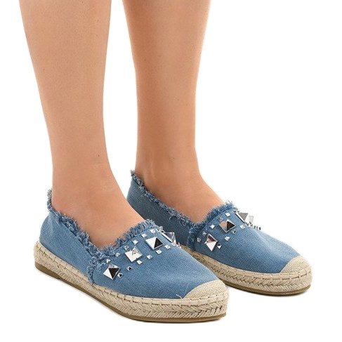 Espadrilles en jean bleu A608 1