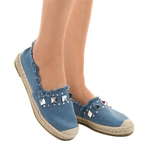 Espadrilles en jean bleu A608 2