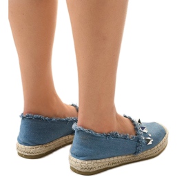 Espadrilles en jean bleu A608 4