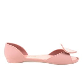 Ballerines en caoutchouc mélisse rose avec un cœur KM121-24 1 Ballerines en caoutchouc mélisse rose avec un cœur KM121-24 1