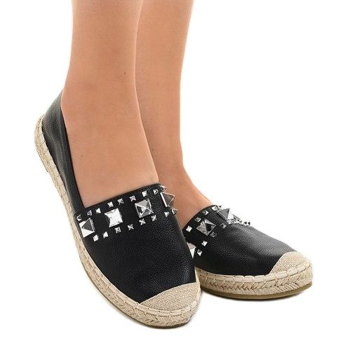 Espadrilles noires à clous LX-206 le noir 2