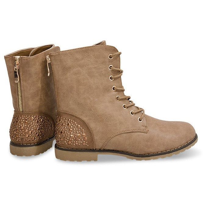 Boots richement décorées 1511-8 Kaki multicolore vert 1