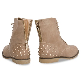Boots richement décorées 1511-2 Kaki multicolore vert 1