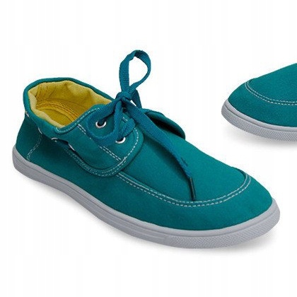 Mocassins en toile de baskets VB14 Vert 1