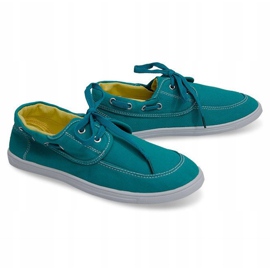 Mocassins en toile de baskets VB14 Vert 2