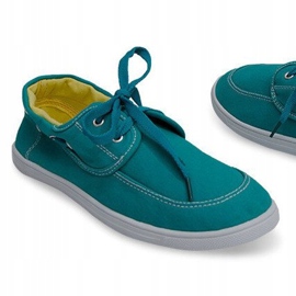 Mocassins en toile de baskets VB14 Vert 4